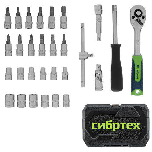 Набор инструментов, 1/4", пластиковый кейс, 29 предметов Сибртех по ценам производителя в Екатеринбурге с доставкой по всей России