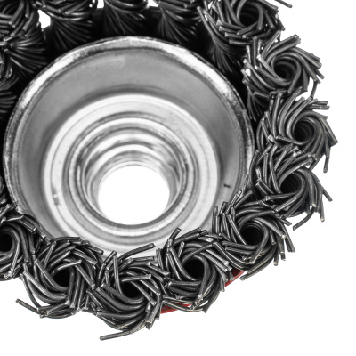 Щетка для УШМ, 65 мм, М14, "чашка", крученая проволока 0.8 мм Matrix по ценам производителя в Екатеринбурге с доставкой по всей России