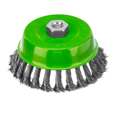 Щетка для УШМ, 125 мм, М14, "чашка", крученая металлическая проволока Сибртех по ценам производителя в Екатеринбурге с доставкой по всей России