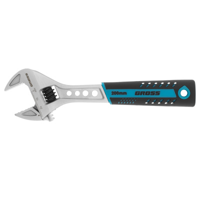 Ключ разводной, 200 мм, CrV, двухкомпонентная ручка Gross по ценам производителя в Екатеринбурге с доставкой по всей России