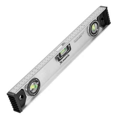 Уровень алюминиевый "Рельс", 400 мм, 3 глазка (1 поворотный) Matrix по ценам производителя в Екатеринбурге с доставкой по всей России