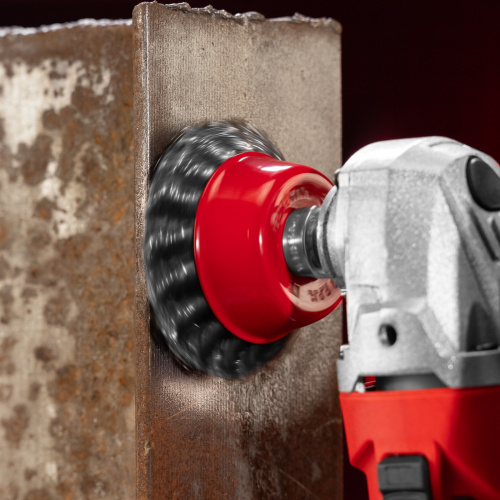 Щетка для УШМ, 75 мм, М14, "чашка", крученая проволока 0.5 мм Matrix по ценам производителя в Екатеринбурге с доставкой по всей России