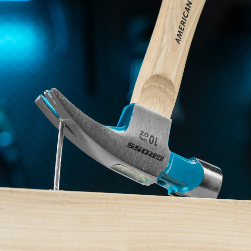 Молоток-гвоздодер, 280 г, угол 75, магнит, обрезиненная рукоятка American hickory GROSS по ценам производителя в Екатеринбурге с доставкой по всей России
