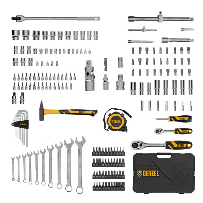 Набор инструментов, 1/2", 1/4", CrV, S2, пластиковый кейс, 194 предмета Denzel по ценам производителя в Екатеринбурге с доставкой по всей России