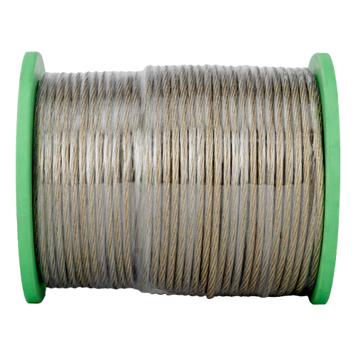 Трос металлополимерный прозрачный ПР-6.0, толщина 6.0 мм, катушка 150 метров Сибртех по ценам производителя в Екатеринбурге с доставкой по всей России