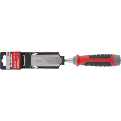 Долото-стамеска, 32 мм, 60 CrV, трехкомпонентная обрезиненная рукоятка Matrix по ценам производителя в Екатеринбурге с доставкой по всей России