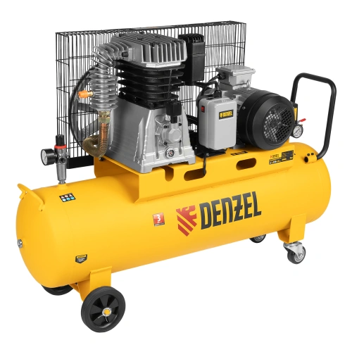 Компрессор воздушный, ременный привод BCI4000-T/100, 4.0 кВт, 100 литров, 690 л/мин Denzel по ценам производителя в Екатеринбурге с доставкой по всей России