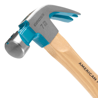 Молоток-гвоздодер, 200 г, угол 45, магнит, обрезиненная рукоятка American hickory GROSS по ценам производителя в Екатеринбурге с доставкой по всей России