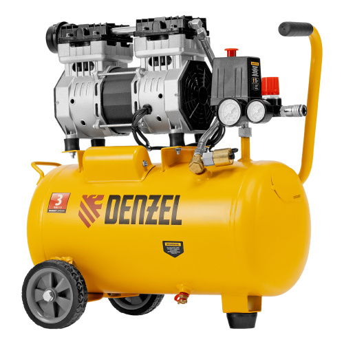 Компрессор DLS950/24 безмаслянный малошумный 950 Вт, 165 л/мин, ресивер 24 л Denzel по ценам производителя в Екатеринбурге с доставкой по всей России