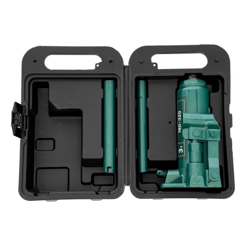 Домкрат гидравлический бутылочный, 3 т, 180-320 мм, в пласт. кейсе Сибртех по ценам производителя в Екатеринбурге с доставкой по всей России