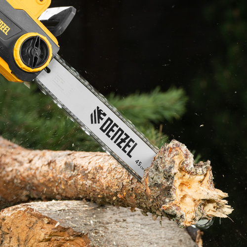 Пила цепная электрическая EDS-2200P, 2.2 кВт,поперечная, шина 45 см, шаг 3/8, паз 1.3 мм, 63 звена Denzel по ценам производителя в Екатеринбурге с доставкой по всей России