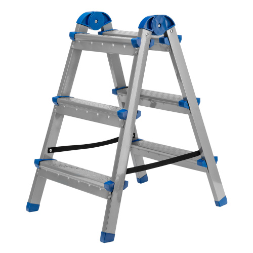 Стремянка двухсторонняя 3 ступени, сталь профиль, стальные ступени, Сибртех по ценам производителя в Екатеринбурге с доставкой по всей России