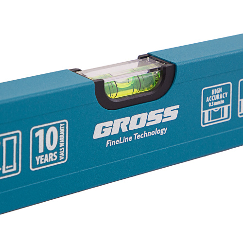 Уровень алюминиевый усиленный, 1200 мм, 3 глазка Gross по ценам производителя в Екатеринбурге с доставкой по всей России
