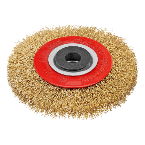 Щетка для точила, 100 мм, посадка 20 мм, плоская, латунир. витая проволока Matrix по ценам производителя в Екатеринбурге с доставкой по всей России