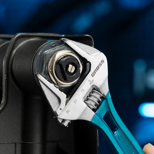 Ключ разводной 200 мм, CrV, облегченный Gross по ценам производителя в Екатеринбурге с доставкой по всей России