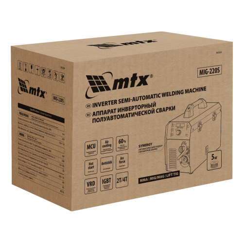 Аппарат инвертор. полуавтомат. cварки MIG-220S, 220A, ПВ 60%, катушка 5 кг MTX по ценам производителя в Екатеринбурге с доставкой по всей России