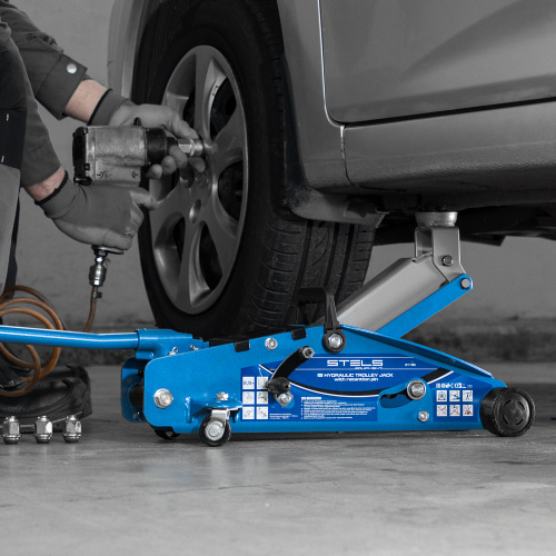 Домкрат гидравлический подкатной 2.5 т, с фиксатором, Safety Pin, 140-385 мм Stels по ценам производителя в Екатеринбурге с доставкой по всей России