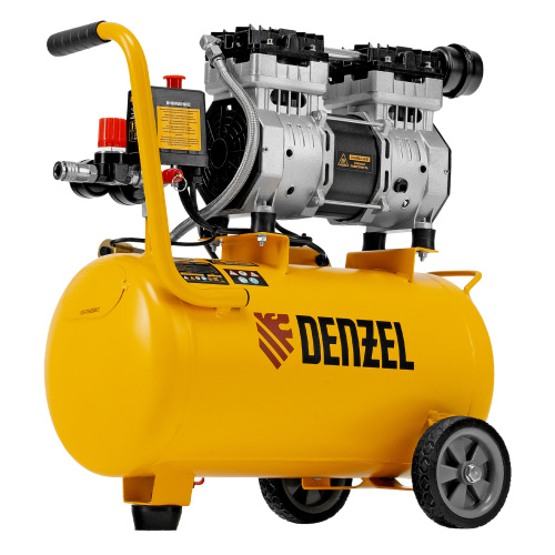 Компрессор DLS950/24 безмаслянный малошумный 950 Вт, 165 л/мин, ресивер 24 л Denzel по ценам производителя в Екатеринбурге с доставкой по всей России