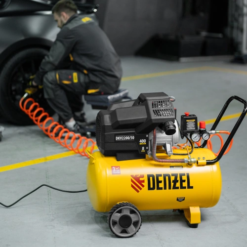 Компрессор воздушный DKV2200/50, Х-PRO 2.2 кВт, 400 л/мин, 50 л Denzel купить в Москве с доставкой по всей России | ProtosMarket.ru