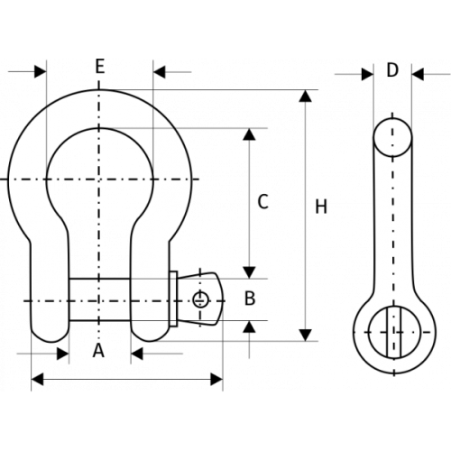Скоба винтовая омегообразная. G209 1,5 т, размер 7/16 по ценам производителя в Екатеринбурге с доставкой по всей России