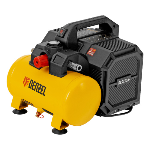 Компрессор  DLS750/6 безмасляный малошумный 750 Вт, 140 л/мин,ресивер 6 л Denzel по ценам производителя в Екатеринбурге с доставкой по всей России
