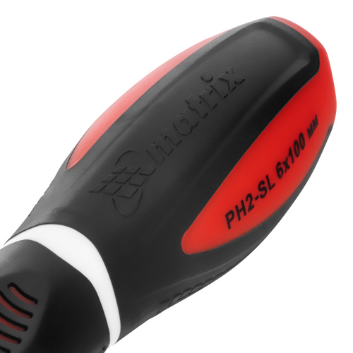 Отвертка комбинированная, SL6/PH2, CrV, двухкомпонентная рукоятка Matrix по ценам производителя в Екатеринбурге с доставкой по всей России