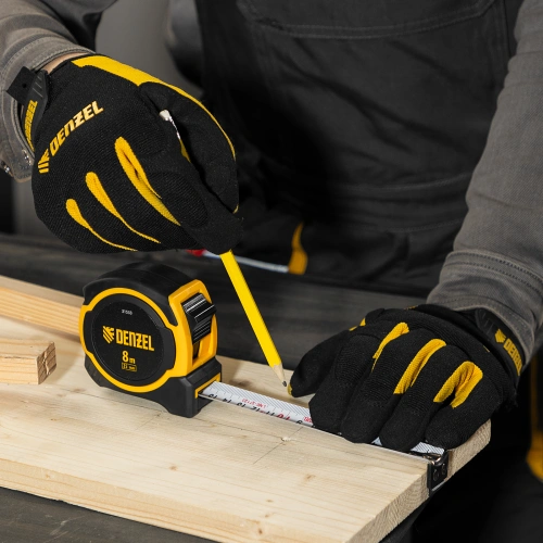 Рулетка 8м х 25мм, двухкомп. корпус, магнитный обрезиненный зацеп Denzel по ценам производителя в Екатеринбурге с доставкой по всей России