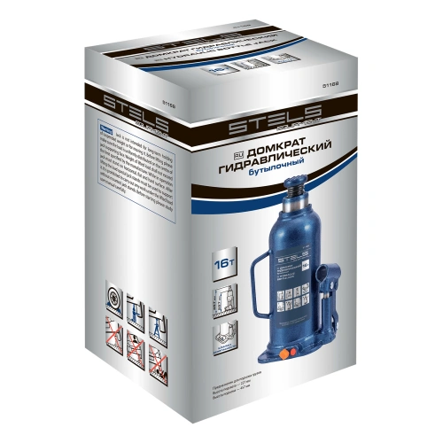 Домкрат гидравлический бутылочный, 16 т, h подъема 227-457 мм Stels по ценам производителя в Екатеринбурге с доставкой по всей России