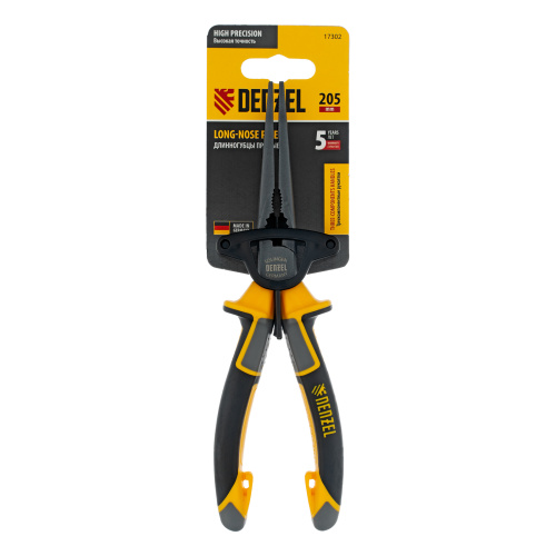 Длинногубцы прямые 205 мм, трехкомпонентные рукоятки Denzel по ценам производителя в Екатеринбурге с доставкой по всей России