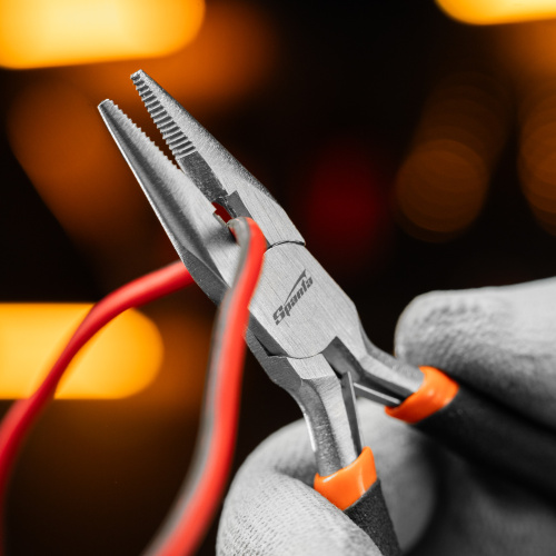 Длинногубцы прямые Mini, 130 мм, никелированные, авторазжим Sparta по ценам производителя в Екатеринбурге с доставкой по всей России