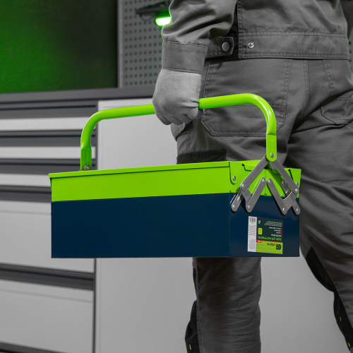 Ящик для инструмента, 430 х 200 х 160 мм, три секции, металлический Сибртех по ценам производителя в Екатеринбурге с доставкой по всей России