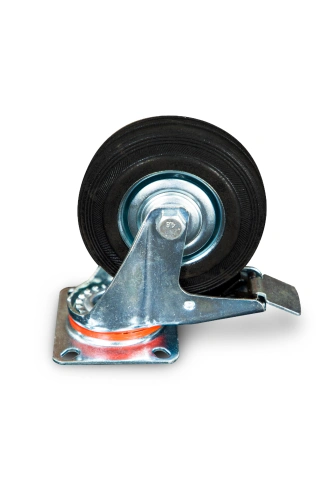 Колесо поворотное резина SCb 55 125 мм с тормозом (N) по ценам производителя в Екатеринбурге с доставкой по всей России