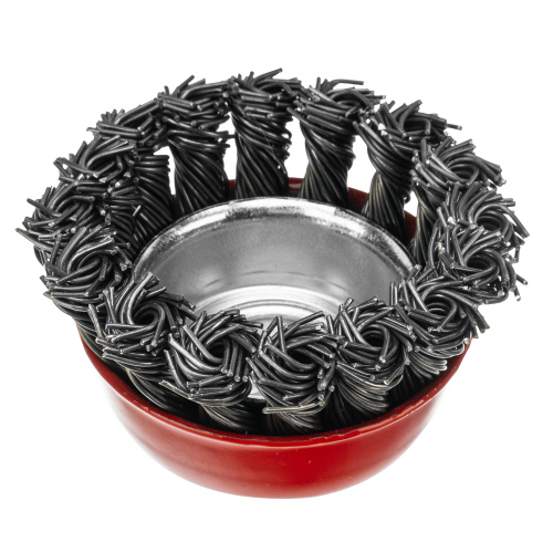 Щетка для УШМ, 65 мм, М14, "чашка", крученая проволока 0.8 мм Matrix по ценам производителя в Екатеринбурге с доставкой по всей России