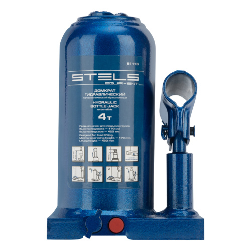 Домкрат гидравлический бутылочный телескопический, 4 т, H подъема 170-420 мм Stels по ценам производителя в Екатеринбурге с доставкой по всей России
