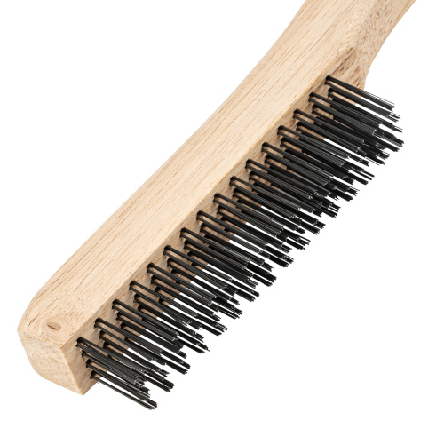 Щетка зачистная четырехрядная, закаленная прямая проволока с деревянной ручкой Сибртех по ценам производителя в Екатеринбурге с доставкой по всей России