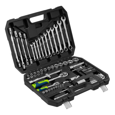 Набор инструментов, 1/2", 1/4", пластиковый кейс 89 предметов Сибртех по ценам производителя в Екатеринбурге с доставкой по всей России