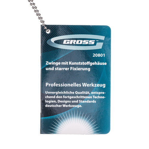 Струбцина клещеобразная 1-1/2, пластиковый корпус, храповой механизм жесткой фиксации, 38 мм Gross по ценам производителя в Екатеринбурге с доставкой по всей России