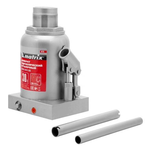 Домкрат гидравлический бутылочный, 30 т, высота подъема 260-415 мм Matrix купить в Москве с доставкой по всей России | ProtosMarket.ru