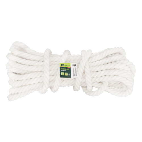Веревка х/б, D 18 мм, L 11 м, крученая, 567 кгс Сибртех по ценам производителя в Екатеринбурге с доставкой по всей России