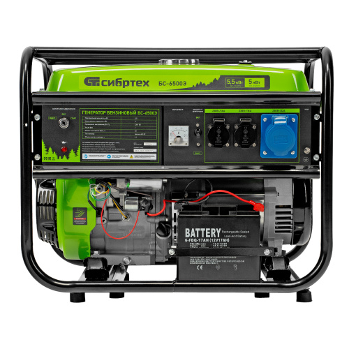 Генератор бензиновый БС-6500Э, 5.5 кВт, 230В, четырехтактный, 25 л, электростартер Сибртех по ценам производителя в Екатеринбурге с доставкой по всей России