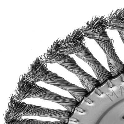 Щетка для УШМ, 200 мм, посадка 22.2 мм, плоская, крученая проволока 0.5 мм Сибртех по ценам производителя в Екатеринбурге с доставкой по всей России