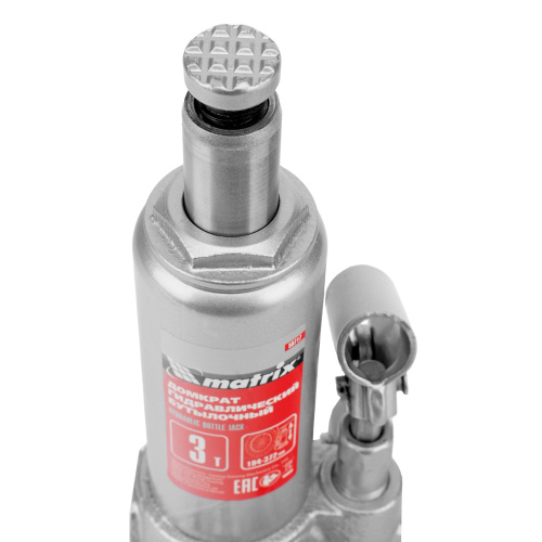 Домкрат гидравлический бутылочный, 3 т, высота подъема 194-372 мм Matrix по ценам производителя в Екатеринбурге с доставкой по всей России