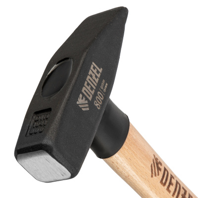 Молоток слесарный, 800 г, кованый квадратный боек, буковая рукоятка Denzel по ценам производителя в Екатеринбурге с доставкой по всей России