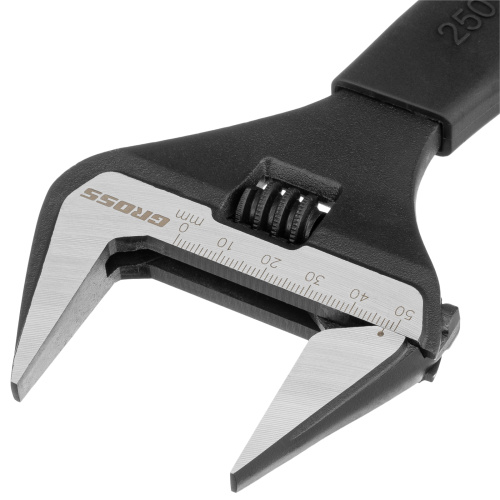 Ключ разводной, 250 мм, CrV, тонкие губки, защитные насадки Gross по ценам производителя в Екатеринбурге с доставкой по всей России