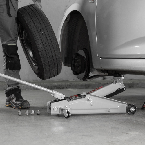 Домкрат гидравлический подкатной, 3 т, высота подъема 130-410 мм, поворотная ручка Matrix по ценам производителя в Екатеринбурге с доставкой по всей России