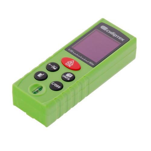 Лазерный дальномер PM-60,60 м,с пузырьковым уровнем Сибртех по ценам производителя в Екатеринбурге с доставкой по всей России