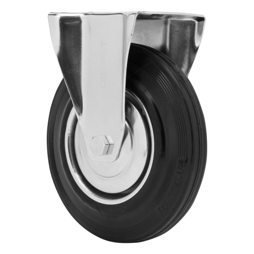 Колесо неповоротное D 200 мм, крепление  платформенное Сибртех по ценам производителя в Екатеринбурге с доставкой по всей России