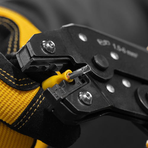 Клещи для обжима неизолированных наконечников НК и НВ, разъемов РП, 1,5 - 6 мм2 Denzel по ценам производителя в Екатеринбурге с доставкой по всей России