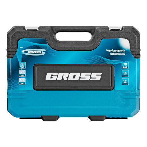 Набор инструментов, 1/4", 1/2", CrV, 120 зубьев, 78 предметов Gross по ценам производителя в Екатеринбурге с доставкой по всей России