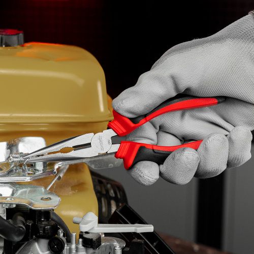 Длинногубцы прямые, 160 мм, хром-ванадий, двухкомпонентные рукоятки Matrix по ценам производителя в Екатеринбурге с доставкой по всей России